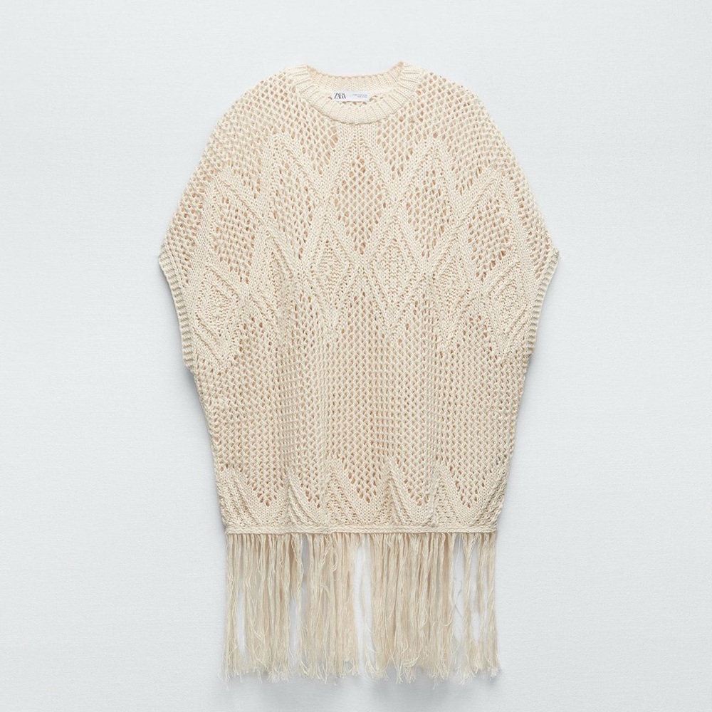 ZARA Open Knit Tunic NWOT